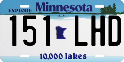 MN license plate 151LHD