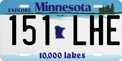 MN license plate 151LHE
