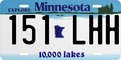 MN license plate 151LHH