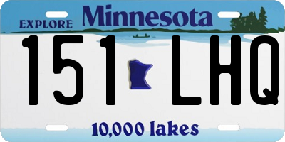 MN license plate 151LHQ