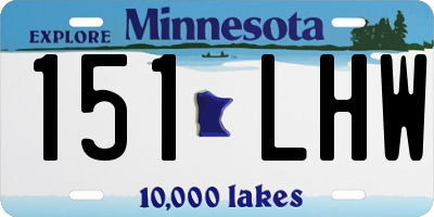 MN license plate 151LHW