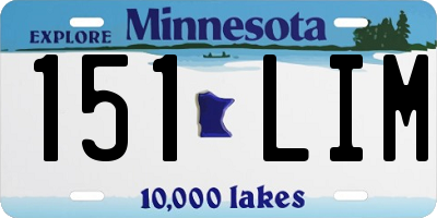 MN license plate 151LIM