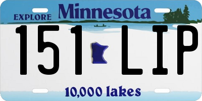 MN license plate 151LIP