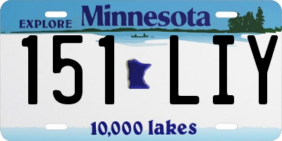 MN license plate 151LIY