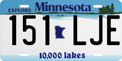 MN license plate 151LJE