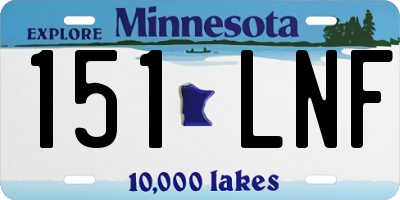 MN license plate 151LNF