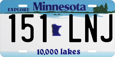 MN license plate 151LNJ