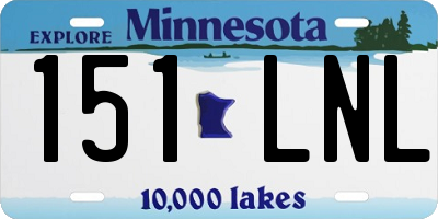 MN license plate 151LNL