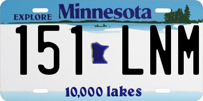 MN license plate 151LNM