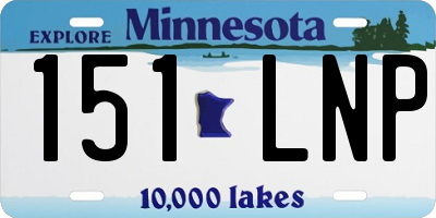 MN license plate 151LNP