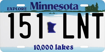 MN license plate 151LNT
