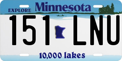MN license plate 151LNU