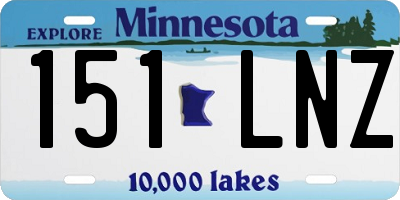 MN license plate 151LNZ