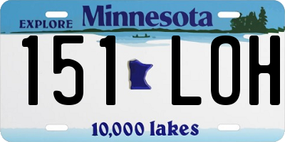 MN license plate 151LOH