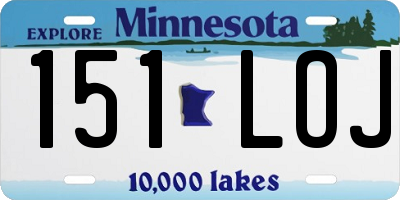 MN license plate 151LOJ