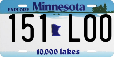 MN license plate 151LOO