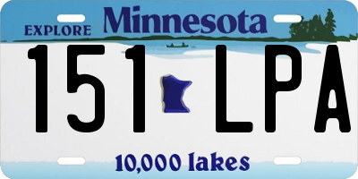 MN license plate 151LPA