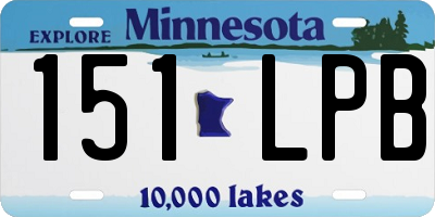 MN license plate 151LPB