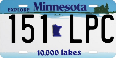 MN license plate 151LPC