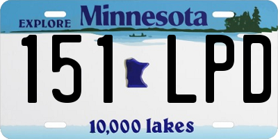 MN license plate 151LPD