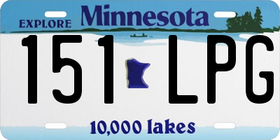 MN license plate 151LPG