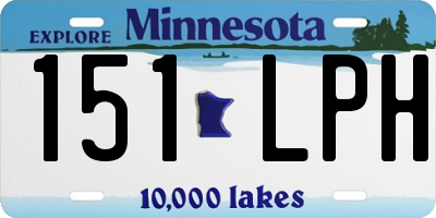 MN license plate 151LPH