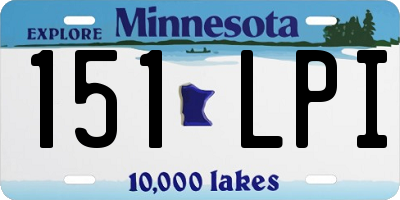 MN license plate 151LPI