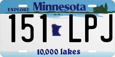 MN license plate 151LPJ