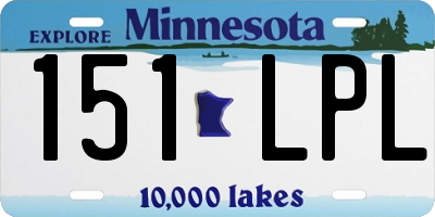 MN license plate 151LPL
