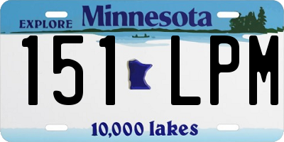 MN license plate 151LPM