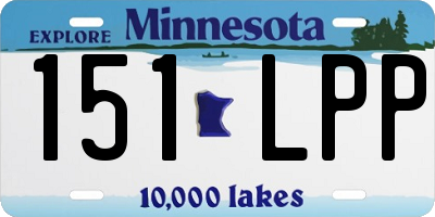 MN license plate 151LPP