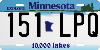 MN license plate 151LPQ
