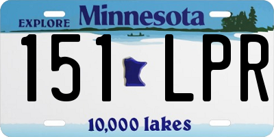 MN license plate 151LPR