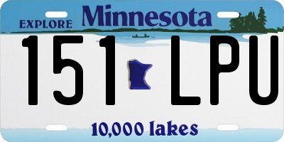 MN license plate 151LPU