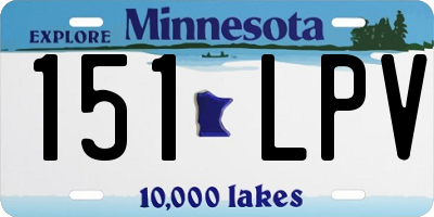 MN license plate 151LPV