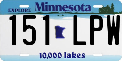 MN license plate 151LPW