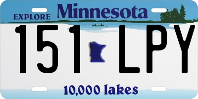 MN license plate 151LPY