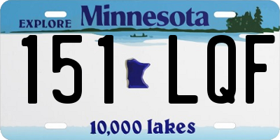 MN license plate 151LQF