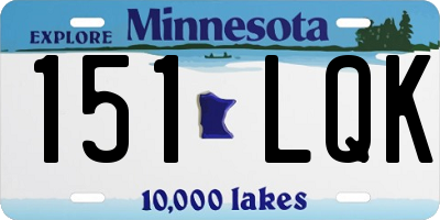 MN license plate 151LQK