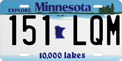 MN license plate 151LQM