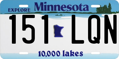 MN license plate 151LQN