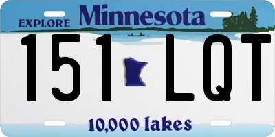 MN license plate 151LQT