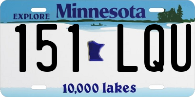 MN license plate 151LQU