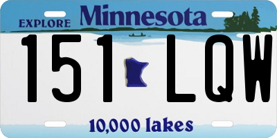 MN license plate 151LQW
