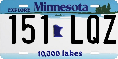 MN license plate 151LQZ