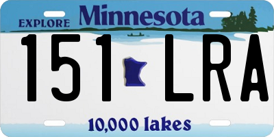 MN license plate 151LRA