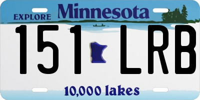 MN license plate 151LRB