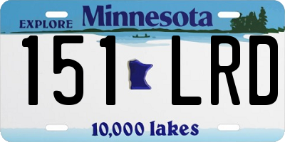 MN license plate 151LRD