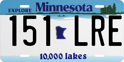 MN license plate 151LRE