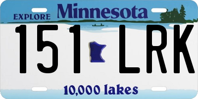 MN license plate 151LRK